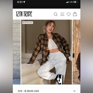 12th Tribe Mocha Flannel